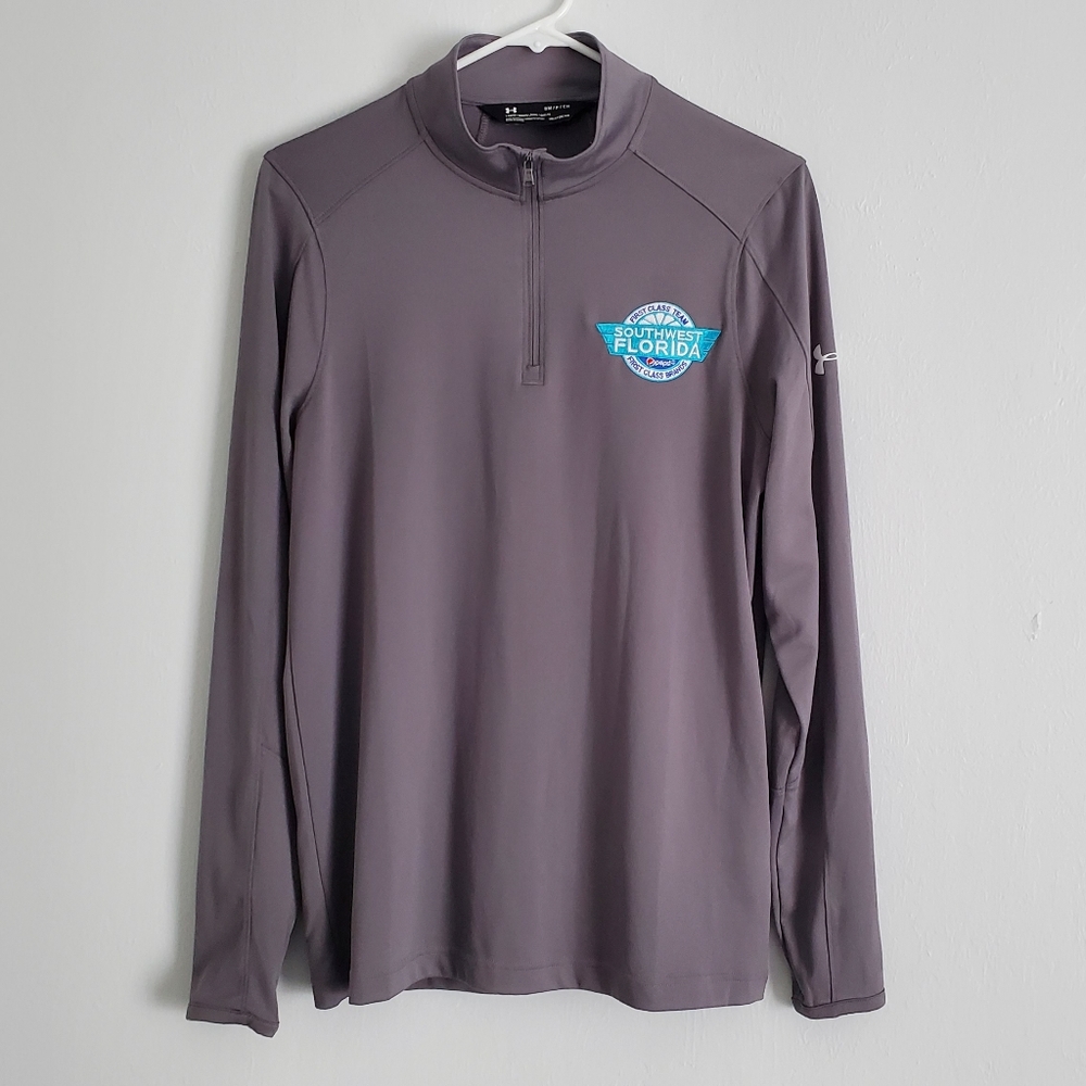 UNDER ARMOUR HEATGEAR PEPSI QUARTER ZIP SHIRT